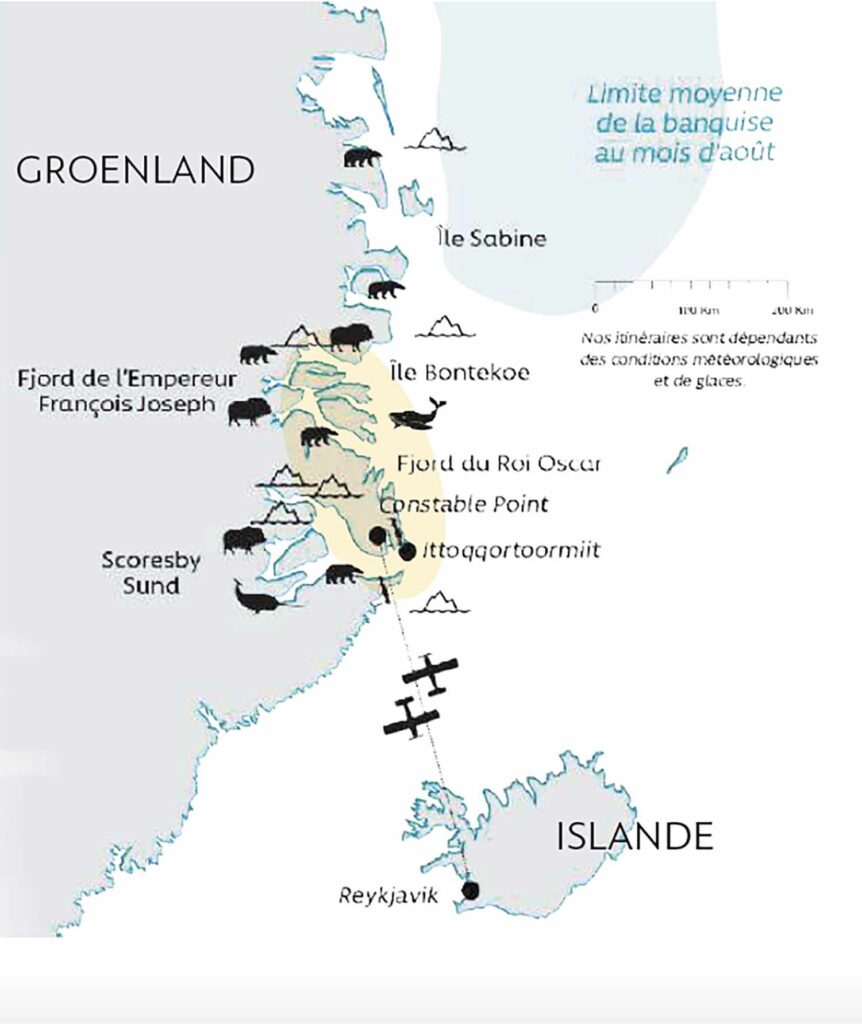 Carte Groenland est 10 jours