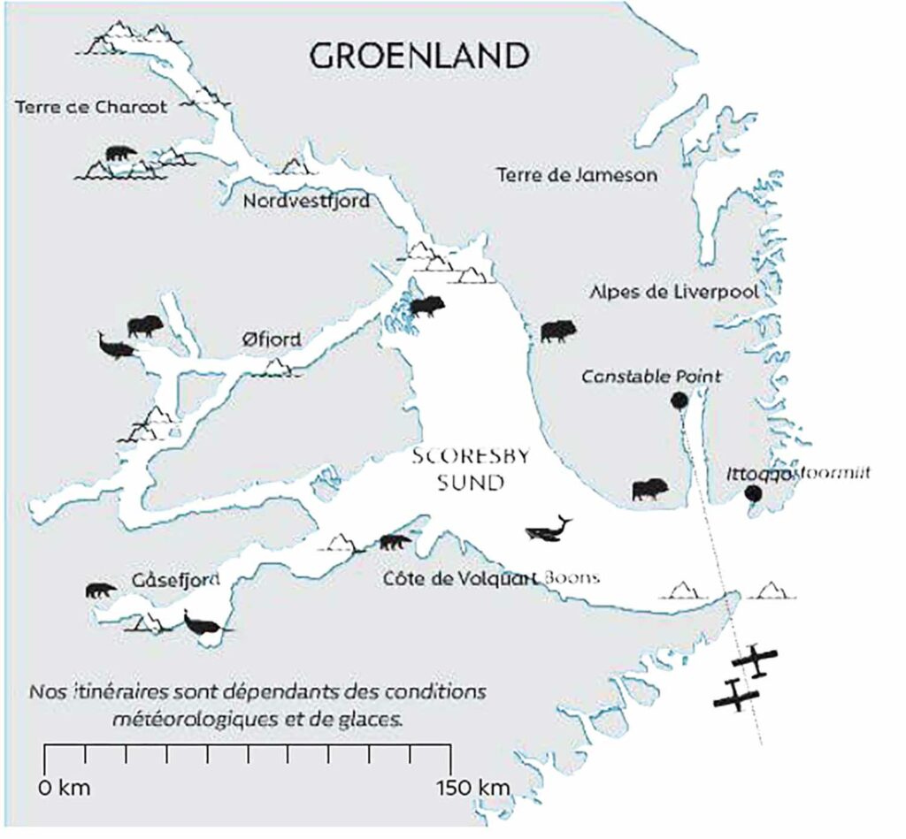 Carte Groenland Scoresby